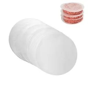 Papel de cera para hambúrguer, papel de cera antiaderente de 13cm para cozinhar