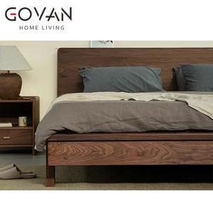 Cama de Madera Nueva Estilo Wabi Sabi, Cama de Madera Maciza de Calidad para Dormitorio - Product Image 4