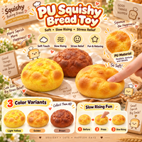 Produit phare : Jouet anti-stress Squishy en PU à remontée lente, modèle réaliste de pain ananas tacheté, pour la vente en gros