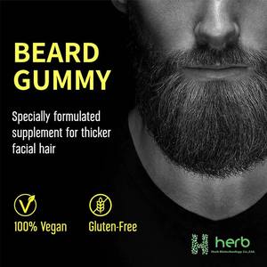 Gummies pour la croissance de la barbe OEM pour hommes, ingrédients naturels favorisant la croissance des poils de la barbe. - Product Image 5
