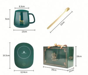 Business Gift Set Self Heating Coffee Mug Temperature <b>Control</b> Smart Mug Warmer Wireless Heated <b>Thermostatic</b> Electric Cup Custom - Product Image 2