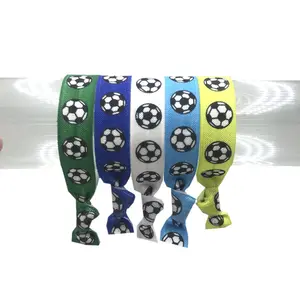 Fußball gedruckt Sport-Haarband geknüpft Haarschleife WM-Gedenk-Fußball-Armband Sport-Armband Geschenk Reisegeschenke