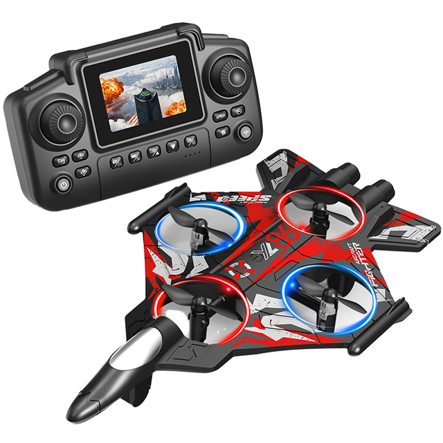 Form RC Plane Drone for Kids Beginners LED 360° Flip Remote Control Airplane With Auto Hover Fighter Jet Toy for Kids Adults