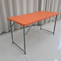 Table pliante rectangulaire portable en plastique pour événements et mariages, idéale pour les hôtels, les fêtes et la maison - Vente en gros usine