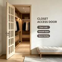 Fournisseur de portes intérieures en bois de cèdre massif avec verre, design personnalisé, porte intérieure en bois massif