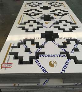 Alucobond Décoration moderne en pierre de marbre Façade métallique Panneau composite en aluminium Panneau mural antistatique Panneaux sandwich Bâtiment - Product Image 2