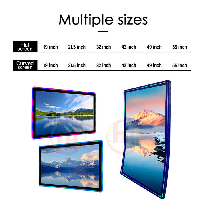 Manufacturer C Curved 32 43 49 55 Inch LCD Touch Monitor With USB/DVI ...