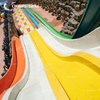 Diapositives de piscine en fibre de verre, parc aquatique 600 m, prix d'usine, grande vitesse