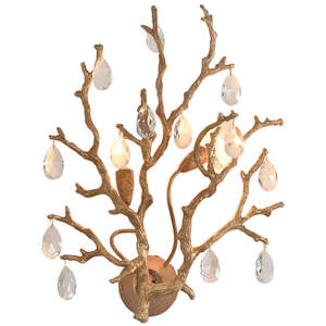 New Style Vintage Creative <b>Wall</b> <b>Sconce</b> Bedroom Living Room Luxury Tree Branch Crystal <b>Wall</b> Lamp - Product Image 6