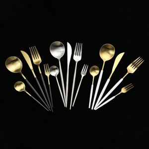 Ensemble de couverts de luxe nordique populaire en acier inoxydable 18/10, fourchettes, cuillères et couteaux, idéal pour les mariages - Product Image 4