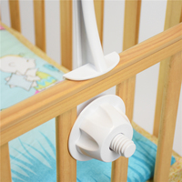 Abrazadera de fijación móvil para cuna, accesorio blanco con relleno de goma, se adapta a cunas tradicionales y convertibles
