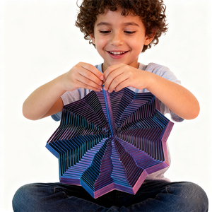 Estrella Sensorial Expandible Impresa en 3D con Mango, Diseño Espiral Colorido, Material PLA, Unisex, Edades 14+, Uso en Cine y TV, Novedad 2025 - Product Image 2