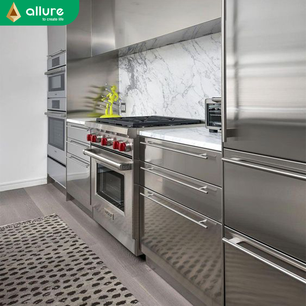 Allure Cupboards For Pantries Stainless Kitchen Cabinet Furniture For Apartment