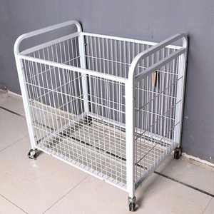 Draht Galvani sieren Kleidung Korb Lagerung Aufbewahrung skorb Trolley Supermarkt Mesh Korb Kleidung <span class=keywords><strong>Promotion</strong></span> Rack - Product Image 6