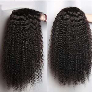 Peluca frontal de encaje 13x6 de cabello humano natural vietnamita sin procesar, densidad 180% 250%, rizado birmano de onda profunda, sin pegamento, encaje HD - Product Image 4