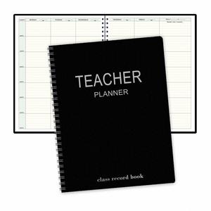 Professional Teacher Planner Hardcover Custom Printing Class Record <b>Book</b> Black Spiral Notebook for Gift - Product Image 1