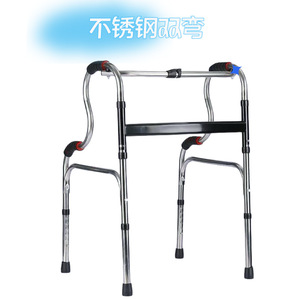 Déambulateur en alliage d'aluminium Hengshunhe à double pliage, réglable pour la rééducation des personnes âgées, aide à la marche antidérapante - Product Image 4