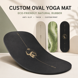 Tapetes de Yoga Antideslizantes Personalizados, Ecológicos, de Caucho Natural, Forma Ovalada, Tapete de Yoga en Forma de Arco, Tapete de Yoga Arqueado Grueso - Product Image 2