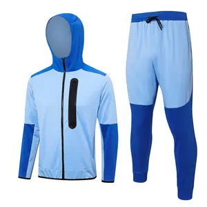 24-25 Nuevo conjunto de traje de entrenamiento de tiro largo con capucha Stock de fábrica Venta directa transfronteriza Ropa deportiva