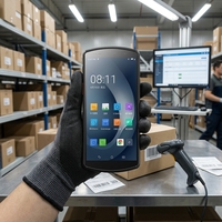 Escáner Inalámbrico de Códigos QR 1D 2D, Computadora de Mano con Android 13, 4GB de Memoria, Pantalla de 5.7 Pulgadas, Disponible para DT50S