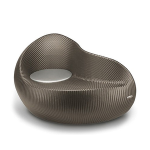 Chaise longue de jardin moderne en rotin PE, coussins résistants aux UV pour chambre à coucher, bord de piscine, hôtel, balcon, jardin, cour - Product Image 4