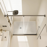 Panneau de douche intégré sur mesure toutes tailles, cabine de douche antidérapante avec base de douche et drain