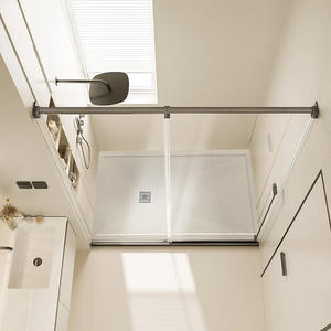 Panneau de douche intégré sur mesure toutes tailles, cabine de douche antidérapante avec base de douche et drain - Product Image 4