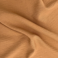 Tissu crêpe à rayures et uni en polyester léger 100% en gros, 150 cm, 150-170 GSM, poids CEY, effet froissé, flux d'air, pour vêtements féminins