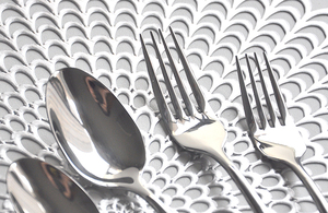 Set di posate in acciaio inossidabile per ristorante dell'hotel Set di posate in oro opaco e <span class=keywords><strong>argenteria</strong></span> - Product Image 5