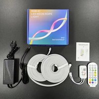 Ruban lumineux LED de 5 m avec télécommande Wifi, design néon flexible à faire soi-même pour la chambre à coucher, la salle de jeux, la décoration de fête, bande lumineuse LED RVB
