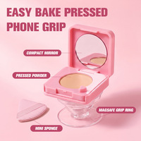 Poudre compacte Lakerain Mini, finition mate, poudre minérale pressée finement moulée, longue tenue, pour tous types de peau