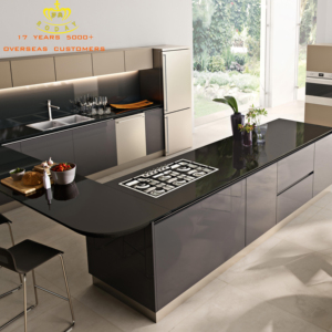 Kitchen Cupboards Cabinet Gray Glossy Kitchen Cabinet Pantry Set