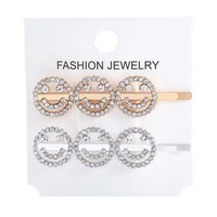 MIO strass lettre femmes fille épingles à cheveux mode femmes accessoire de cheveux or argent cristal mot pinces à cheveux