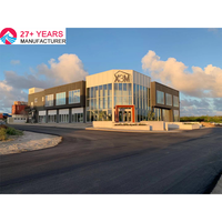 Edificio Comercial Prefabricado de Estructura Metálica Ligera Moderna para Hotel, Sala de Exposiciones, Oficina, Almacén o Fábrica