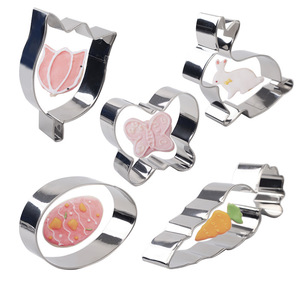 Ensemble d'<span class=keywords><strong>emporte</strong></span>-pièces de Pâques en acier inoxydable vente en gros ustensiles de cuisson pour biscuits, gâteaux, oeufs, lapins, outils de cuisson - Product Image 3