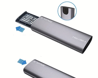 M.2 NVME PCIE SSD untuk USB 3.2 Tipe C SSD eksternal Solid State Hard Disk Drive casing penutup Aluminium