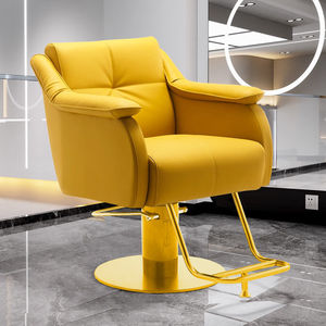 Moderna Poltrona da Barbiere di Lusso in Metallo Bianco con Altezza Regolabile Idraulica per Hotel e Barbieri, con Caratteristiche di Styling per Saloni - Product Image 2