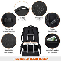Nouveau sac à dos pour ordinateur portable multifonctionnel et imperméable pour hommes, grande capacité, sac à dos d'affaires, sac à dos décontracté pour les voyages