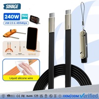 Soporte para Teléfono Tiktok de 240 W, Cable de Datos Tipo C con Adaptador de Soporte, Adaptador de Carga Rápida PD USB C para Kit de Cable de Teléfono