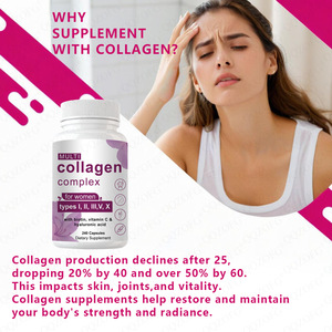 Multi-collageen beautyproducten voor vrouwen & mannen, 240 <span class=keywords><strong>capsules</strong></span> met gehydrolyseerde proteïnepeptiden, biotine & hyaluronzuur - Product Image 6