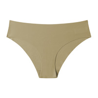 Culottes de bikini en soie glacée sans couture, taille mi-haute, douces, personnalisées, de haute qualité, couleur unie, pour femmes, vente en gros