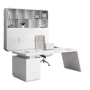 Escritorio de jefe de gama alta de lujo moderno, silla de oficina, escritorio ejecutivo con acabado para gerente, belleza médica, profesional elegante - Product Image 6