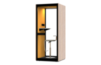 Cabine téléphonique insonorisée en bois moderne Comine avec panneaux acoustiques en PET pour hôtels, centres commerciaux et espaces de travail ouverts