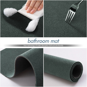 Séchage rapide de l'eau Super absorbant salle de bain <span class=keywords><strong>tapis</strong></span> <span class=keywords><strong>tapis</strong></span> <span class=keywords><strong>tapis</strong></span> de douche <span class=keywords><strong>antidérapant</strong></span> diatomite terre silicium pierre <span class=keywords><strong>tapis</strong></span> de bain pour salle de bain - Product Image 3