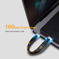USB 3.1 bis Typ C 10 Gbit/s Gen2 OTG-Datums kabel Stecker-Buchse-Daten USB C-Ladekabel für PC-TV-Festplatten verlängerung Kurzes Kabel 13cm