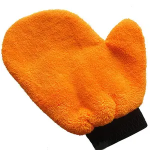 Microfiber Coral Fleece Plush Knitted Washing Dusting Cleaning Glove