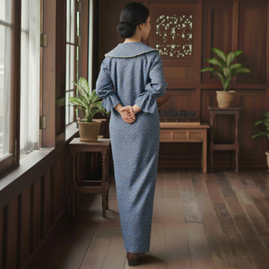 Kebaya vintage brodée, moden sulam kerawang, dentelle écologique, motif géométrique, fabricant direct, Raya 2025 - Product Image 4