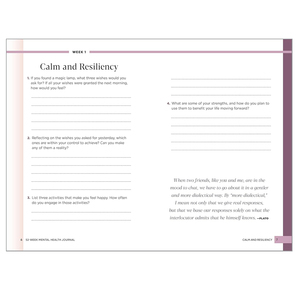 Diario per la Salute Mentale Personalizzato 52 Settimane A4 con Rilegatura a Spirale e Promemoria Guidati per Riflessione Personale e Riduzione dello Stress - Product Image 6