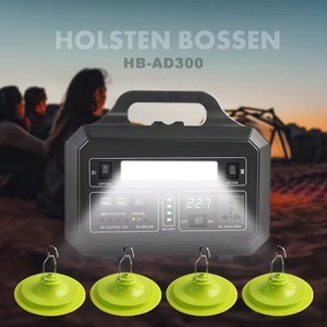 Station d'alimentation portable AD300, générateur solaire 300W avec lumières LED, charge USB pour le camping en plein air - Product Image 2