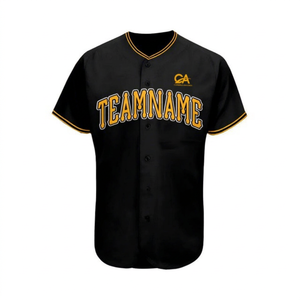 Camiseta de Béisbol Personalizada con Gráficos, Ropa Deportiva, Tejido Transpirable de Alto Rendimiento, Manga Corta, Cierre de Botones - Product Image 1